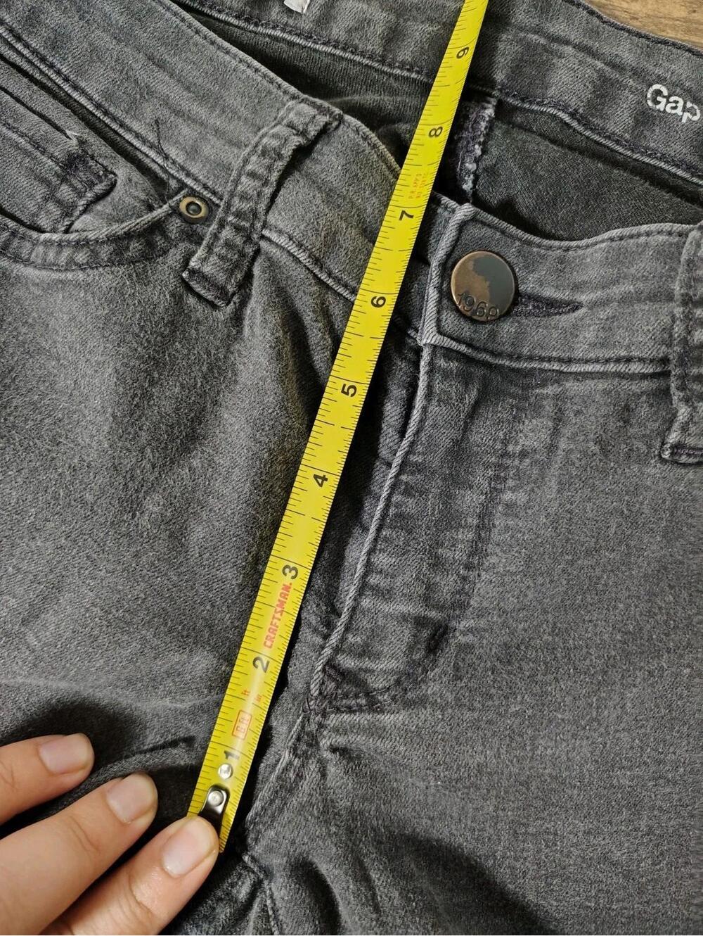Gap 1969 Jeans Womens 28/6a Black  Always Skinny Low Rise Med Wash Preppy Denim - Picture 6 of 8